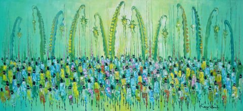 Worshiping in Bali Green