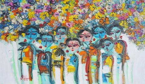 Çiçek Kızlar Beyaz