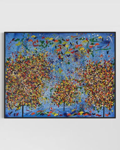 Zekeriyaköy'de Ağaçlar Mavi