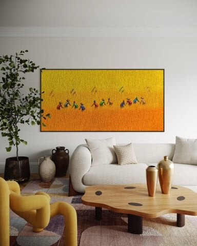 Buğday Tarlasında Hasat Büyük